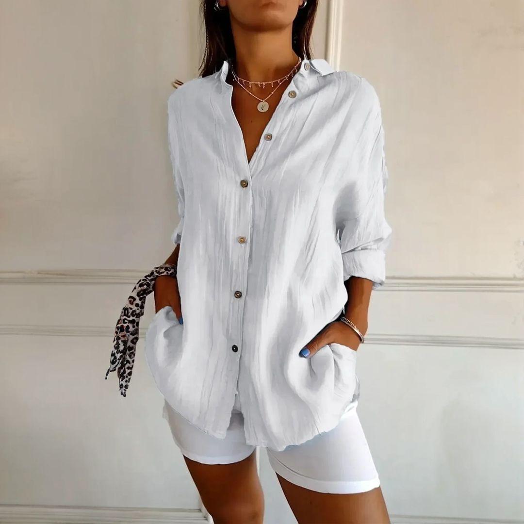 Kit 3 Camisas Ibiza em Linho de Algodão – Design Semi Plissado